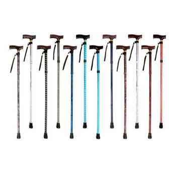 Folding Cane with Strap (Multiple Colours)