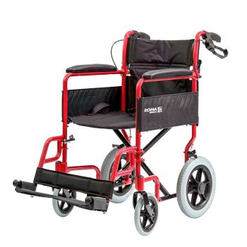 Roma Lightweight Car Transit Wheelchair Red