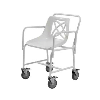 Mobile Shower Chair with Detachable Arms & Brakes