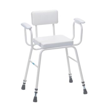 white perching stool padded non slip