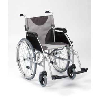 17" Ultra Lightweight Aluminium Wheelchair Grey/Black Canvas Self Propel