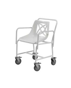 Mobile Shower Chair with Detachable Arms & Brakes