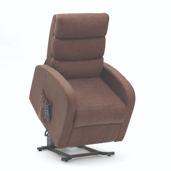 Three Pillow Back Dual Riser Recliner - Fabric